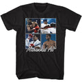 Black Muhammad Ali t-shirt featuring Muhammad Ali Four Squares grid design