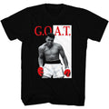 Black Muhammad Ali t-shirt featuring Muhammad Ali GOAT portrait design