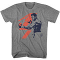 Graphite heather Muhammad Ali t-shirt featuring Muhammad Ali Name And Figure design
