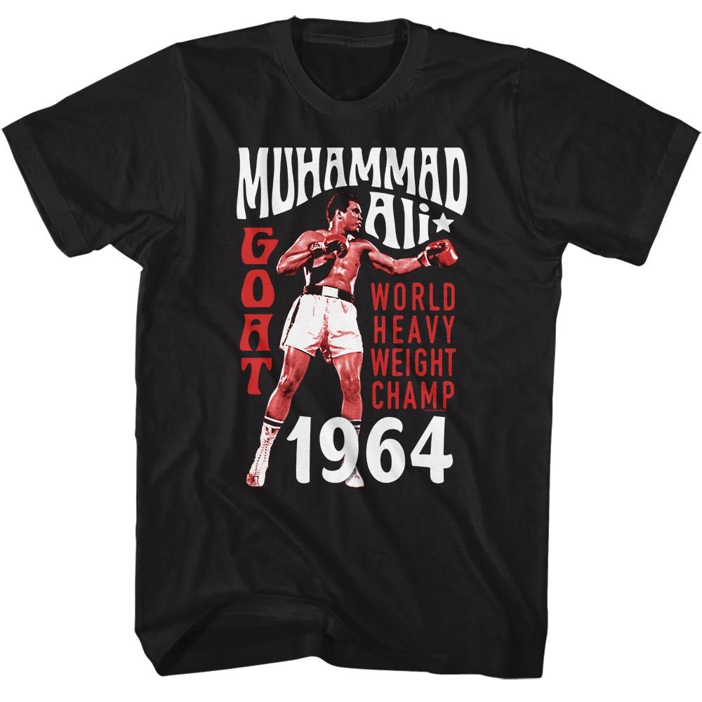 Black Muhammad Ali t-shirt featuring Muhammad Ali World Heavyweight Champion design