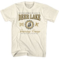 Natural Muhammad Ali t-shirt featuring Muhammad Ali Deer Lake varsity vintage design