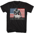 Black Muhammad Ali t-shirt featuring Muhammad Ali Flag The Greatest patriotic design