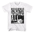 White Muhammad Ali t-shirt featuring Muhammad Ali photos collage design