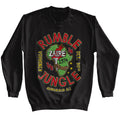 Black Muhammad Ali sweatshirt featuring Muhammad Ali Rumble in the Jungle 1974 design