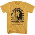 Ginger orange Muhammad Ali t-shirt featuring Muhammad Ali Running Club roadwork design