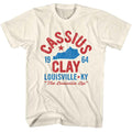Natural Muhammad Ali t-shirt featuring Muhammad Ali Cassius Clay Louisville 64 design