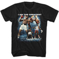 Black Muhammad Ali t-shirt featuring Muhammad Ali IATG I Am The Greatest collage design