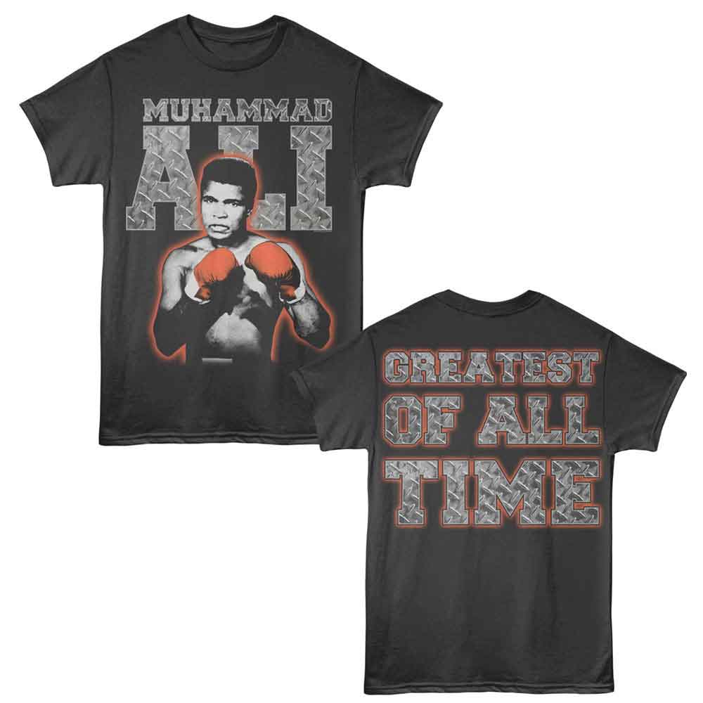 Smoke gray Muhammad Ali t-shirt featuring Muhammad Ali Greatest F B boxing legend design