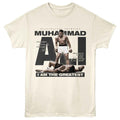 Natural Muhammad Ali t-shirt featuring Muhammad Ali iconic photo and quotes design