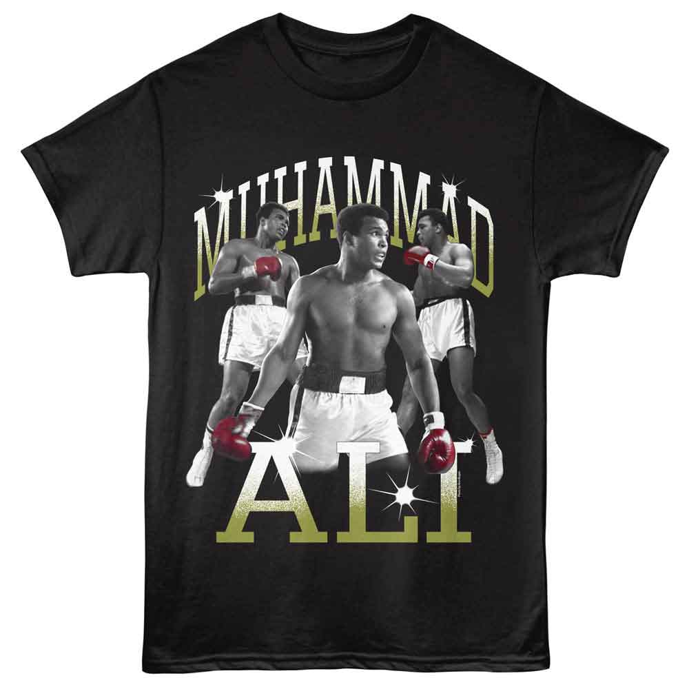 Black Muhammad Ali t-shirt featuring Muhammad Ali portrait design