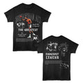 Black Muhammad Ali t-shirt featuring Muhammad Ali Knockout Legend front and back design