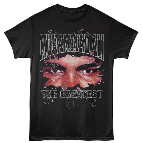 Black Muhammad Ali t-shirt featuring Muhammad Ali Shattered Glass design