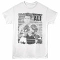 White Muhammad Ali t-shirt featuring Muhammad Ali Fight boxing design
