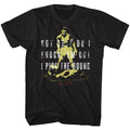 Black Muhammad Ali t-shirt featuring Muhammad Ali Knocking knockout boxing design