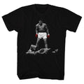 Black Muhammad Ali t-shirt featuring Muhammad Ali Red Gloves design