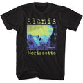 Black Alanis Morissette t-shirt featuring Alanis Morissette tricolor Jagged Little Pill album design