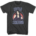 Smoke gray Alanis Morissette t-shirt featuring Alanis Morissette threshold circle design