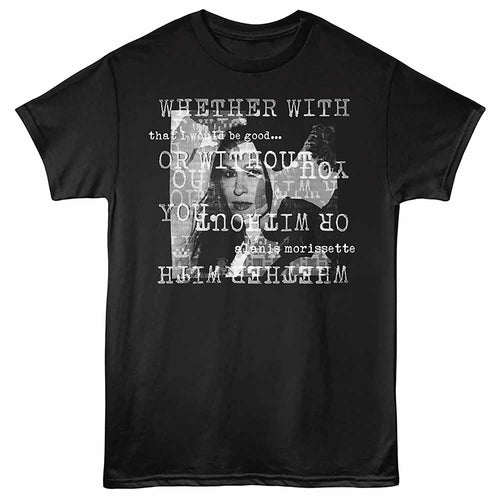 With or Without Alanis Morissette t-shirt in black