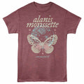Can You Feel It Alanis Morissette t-shirt in vintage maroon heather