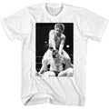 White Andre the Giant t-shirt featuring Andre the Giant Cracked design