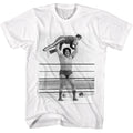 White Andre the Giant t-shirt featuring Andre the Giant Lightweight ironic design