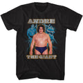 Black Andre the Giant t-shirt featuring Andre the Giant Lightning design