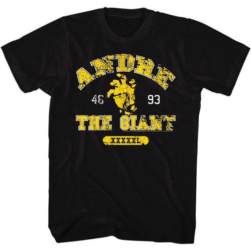 Black Andre the Giant t-shirt featuring Andre the Giant enormous hand design