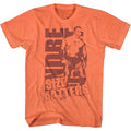 Bright orange heather Andre the Giant t-shirt featuring Andre the Giant Size Peach design