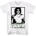 White Andre the Giant t-shirt featuring Andre the Giant Gizey design