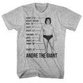 Gray heather Andre the Giant t-shirt featuring Andre the Giant Giant Specs glasses design