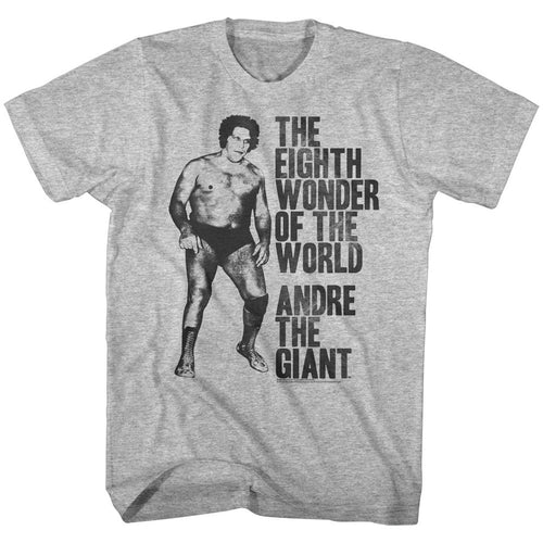 Gray heather Andre the Giant t-shirt featuring Andre the Giant Huge size design