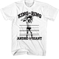 White Andre the Giant t-shirt featuring Andre the Giant King Of The Ring wrestling design