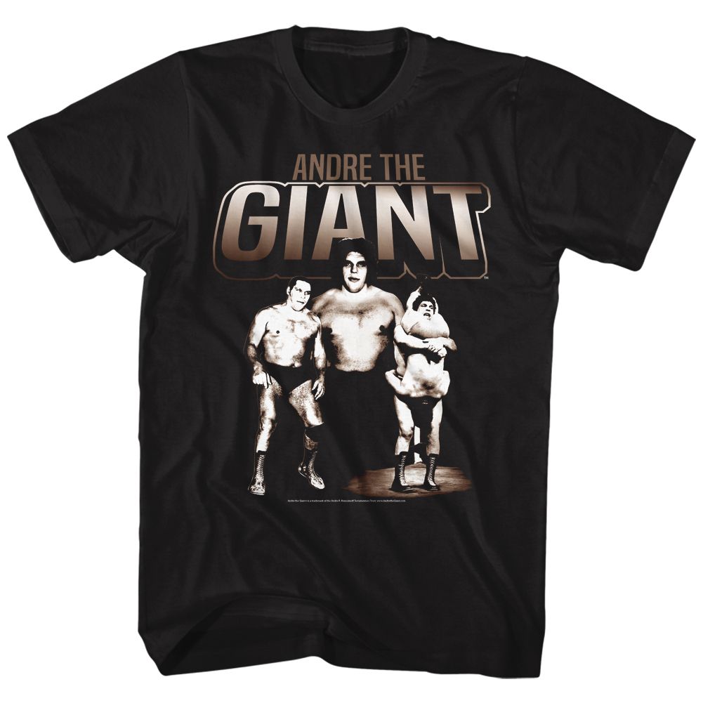 Black Andre the Giant t-shirt featuring Andre the Giant Andres design