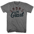 Graphite heather Andre the Giant t-shirt featuring Andre the Giant Giant title design