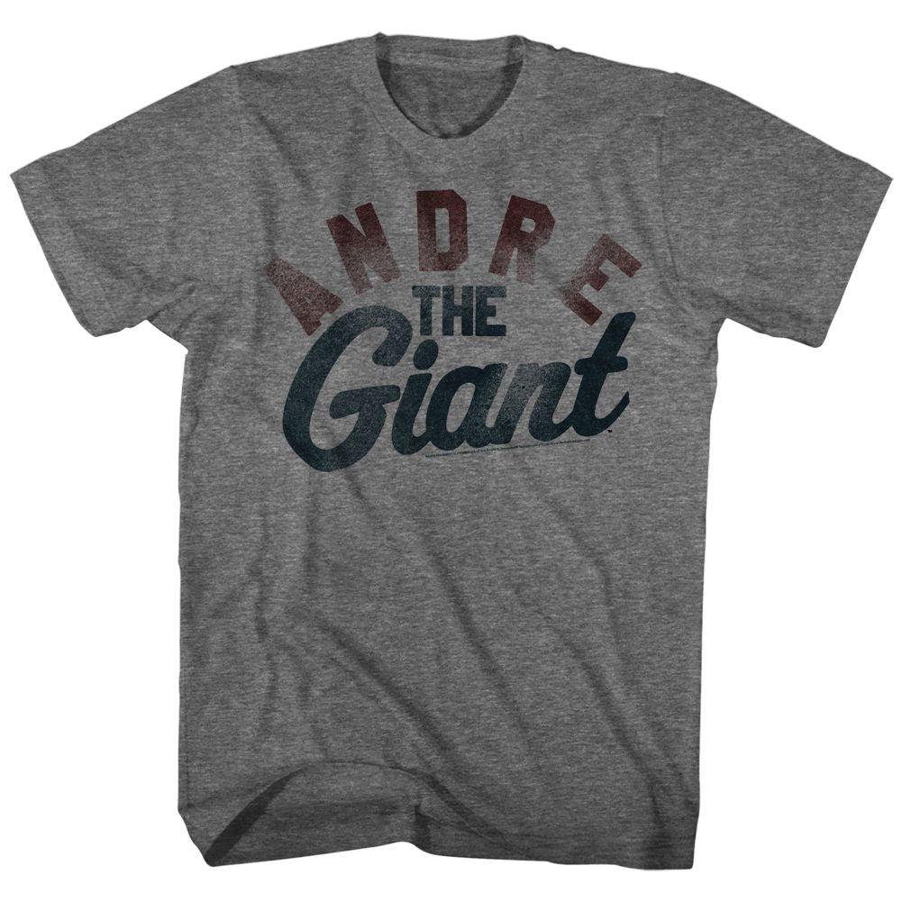 Graphite heather Andre the Giant t-shirt featuring Andre the Giant Giant title design