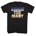 Black Andre the Giant t-shirt featuring Andre the Giant Chrome design