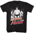 Black Andre the Giant t-shirt featuring Andre the Giant Andre name design