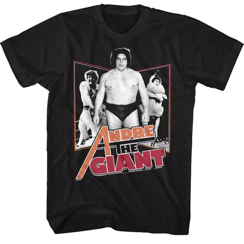 Black Andre the Giant t-shirt featuring Andre the Giant Andre name design