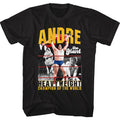 Black Andre the Giant t-shirt featuring Andre the Giant Heavyweight Champion design
