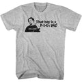 Gray heather Animal House t-shirt featuring Animal House Delta House pig pledge design