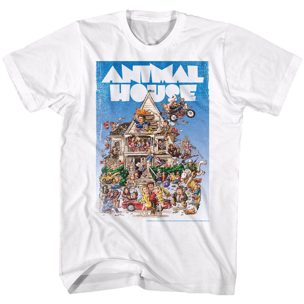 White Animal House t-shirt featuring Animal House Poster Time vintage 1978 design