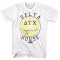 White Animal House t-shirt featuring Animal House Bleh disgusted reaction design