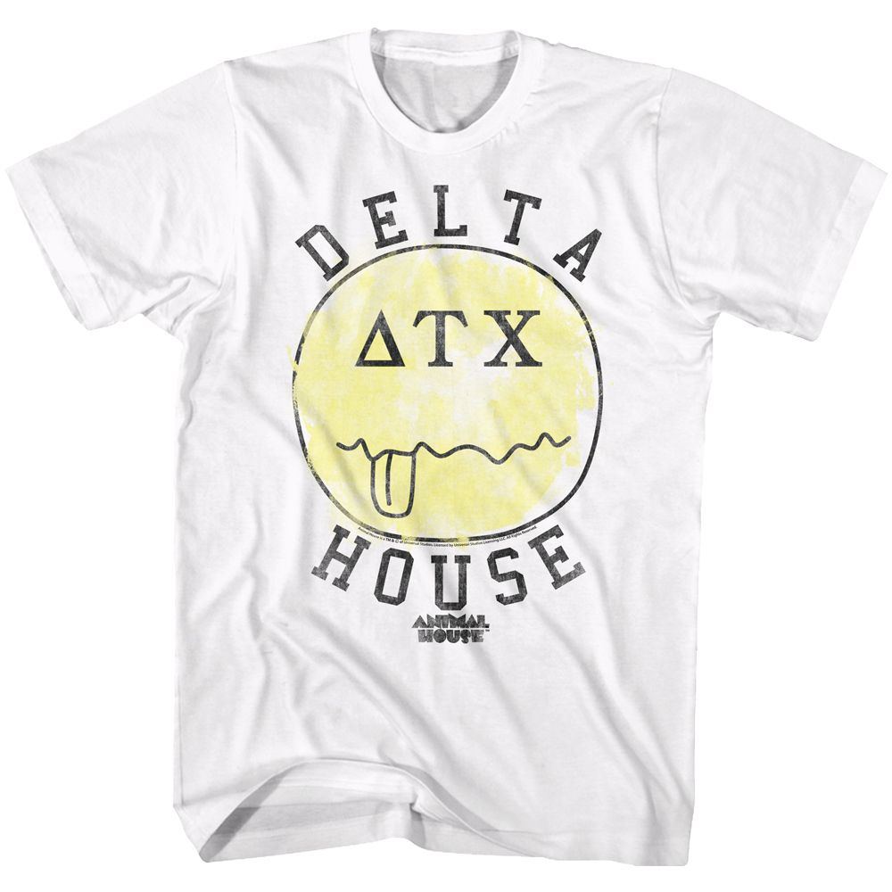 White Animal House t-shirt featuring Animal House Bleh disgusted reaction design