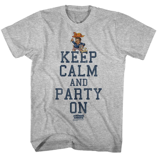 Gray heather Animal House t-shirt featuring Animal House Party On Delta House design