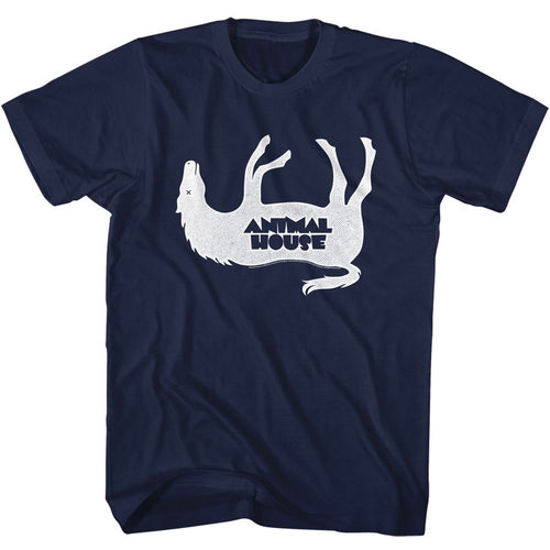 Navy Animal House t-shirt featuring Animal House Horsey Dean Wormer office design