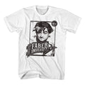 White Animal House t-shirt featuring Animal House Pennant Faber University design