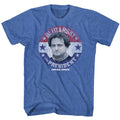 Royal blue heather Animal House t-shirt featuring Animal House Blutarsky For President campaign design
