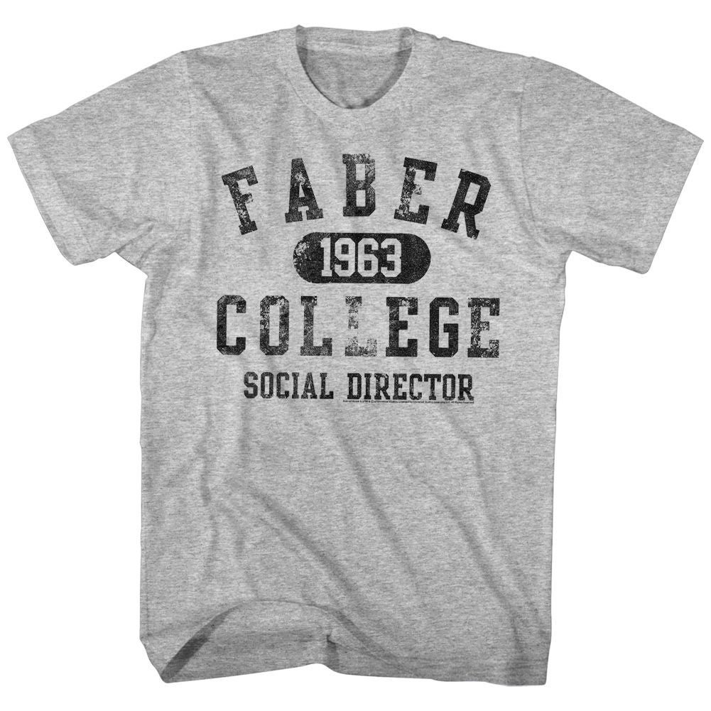 Gray heather Animal House t-shirt featuring Animal House Social Director Otter design