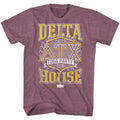 Vintage maroon heather Animal House t-shirt featuring Animal House Toga Party 78 vintage design