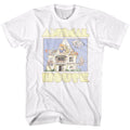 White Animal House t-shirt featuring Animal House Cartoon design